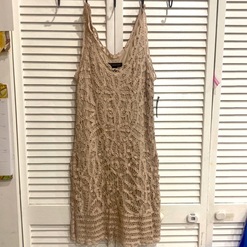 INC Crochet dress, body con shape, fully lined, size 8